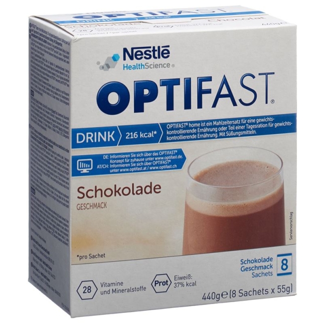 Optifast Drink Chocolate 8 bags 55g