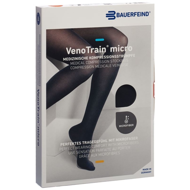 VENOTRAIN MICRO A-G KKL2 XL плюс/довгий відкритий носок чорний