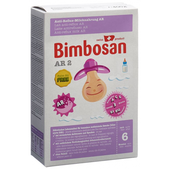 Bimbosan AR 2 последующее молочко без пальмового масла 400 г