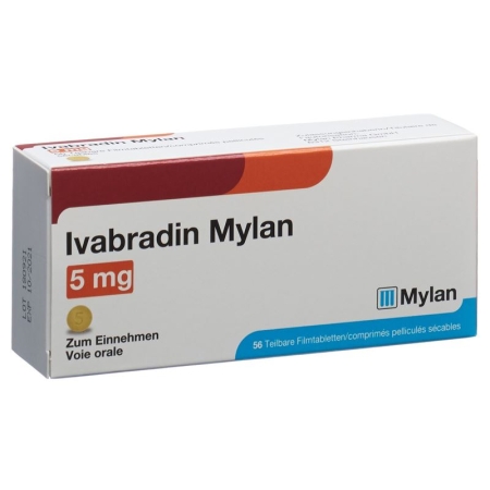 Ivabradine Mylan Filmtable 5 мг 56 шт