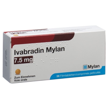 Ivabradine Mylan Filmtable 7,5 мг 56 шт
