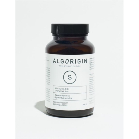 Algorigin Spirulina Pulver Bio Flasche 100g