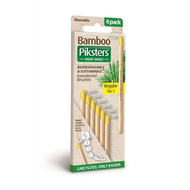Piksters Bamboo Kink 3 Yellow 6 шт