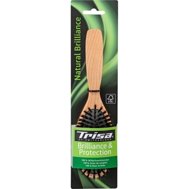 Щітка для волосся Trisa Natural Brilliance з чистою щетиною