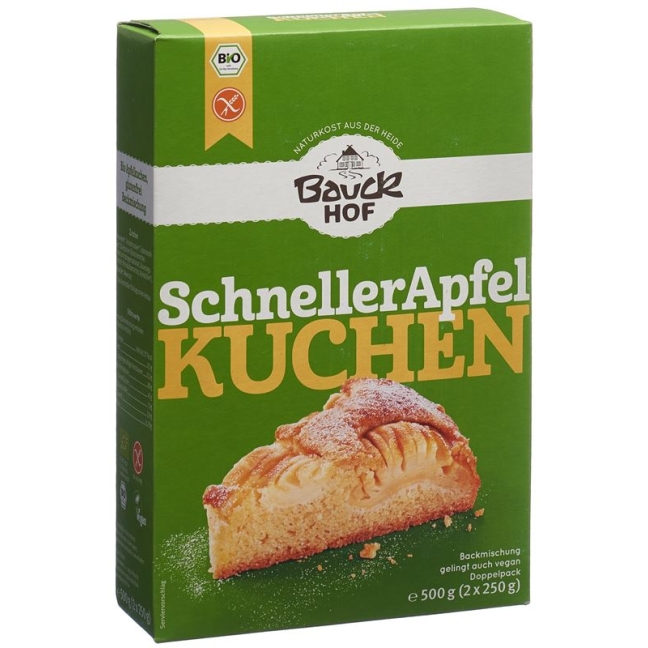 Швидкий яблучний пиріг Bauckhof без глютену 2x 250г