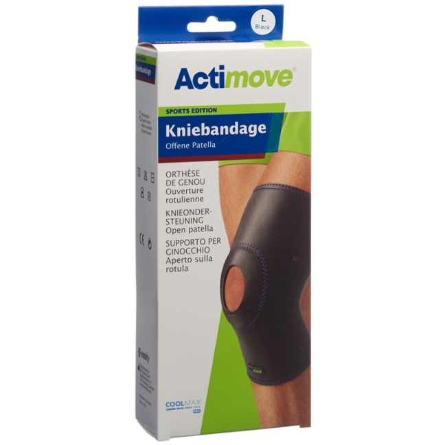 Колінна підтримка Actimove Sport L, відкрита колінна чашечка