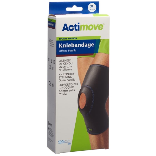 Колінна підтримка Actimove Sport XL з відкритою колінною чашечкою