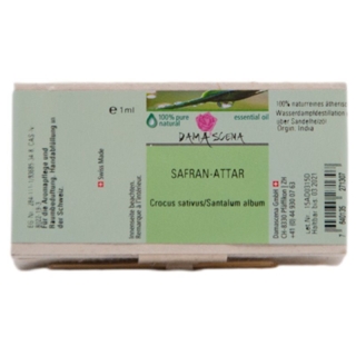 Damascena Safran Attar Ätherisches Öl Trad 1ml