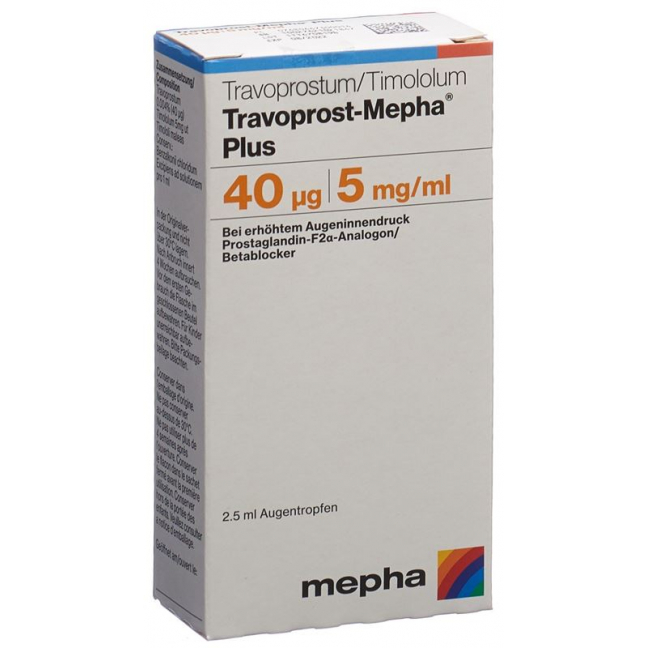 Travoprost Mepha Plus 0.04mg/5mg Flasche 2.5ml