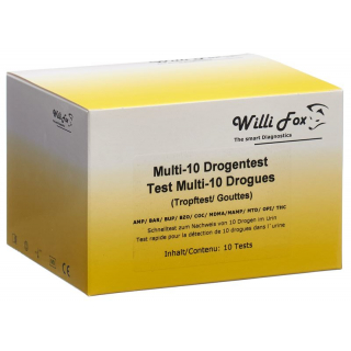 Willi Fox Drug Test Multi 10 drug urine dripping test 10 pcs