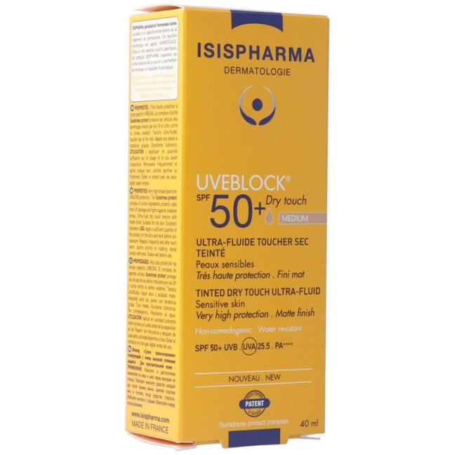 ISIS PHARMA UVEBLOCK DRY TOUCH SPF 50+ СЕРЕДНЬО ТІНУВАНИЙ 40 мл