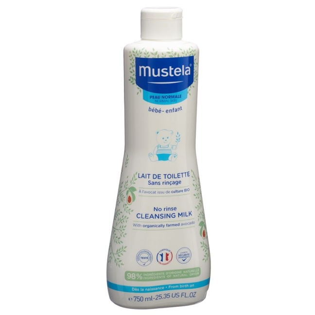 Mustela очищаюче молочко для нормальної шкіри без змивання Fl 750 мл