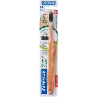 Дерев'яна зубна щітка Trisa Natural Clean середня
