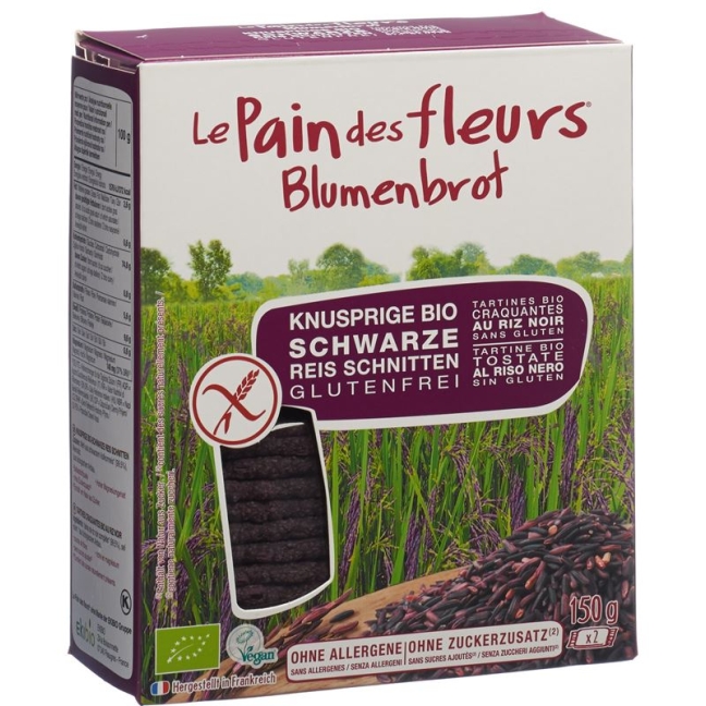 Хліб Flower Bread Crispy Slices Black Rice 150 г