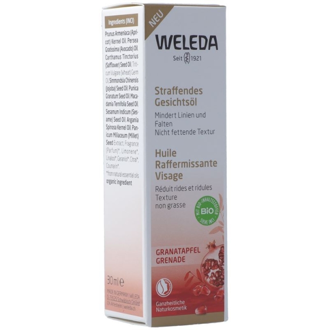 Зміцнююча скляна олія для обличчя Weleda Pomegranate 30 мл
