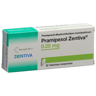 Pramipexol Zentiva Tabletten 0.25mg 30 Stück