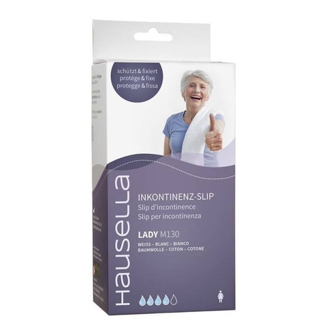 Труси при нетриманні Hausella Lady M130 XXL білі з бавовни