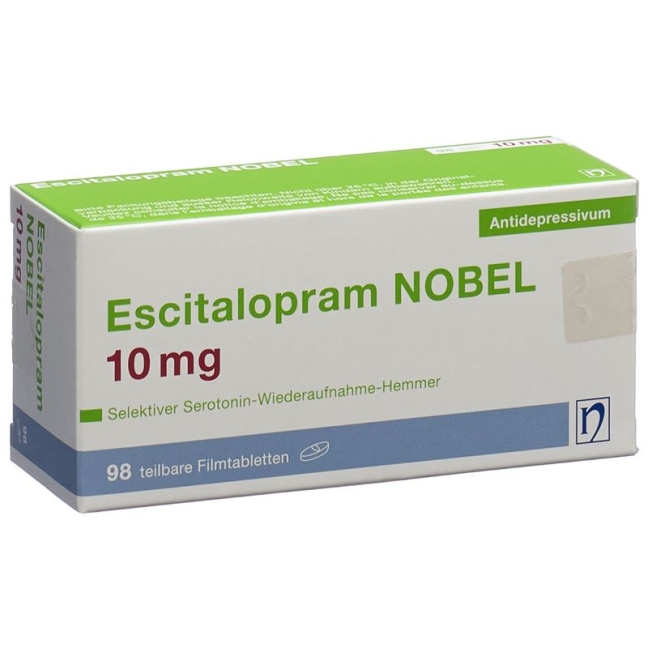 Escitalopram Nobel Filmtabletten 10mg 98 Stück