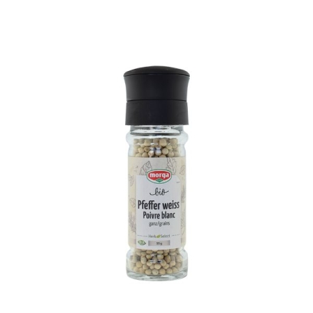 Morga spice pepper white цільна органічна млин для спецій 55 г