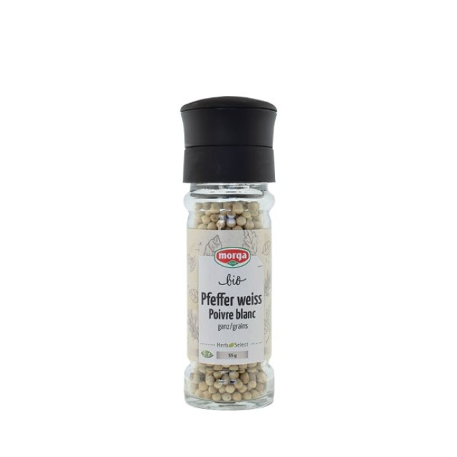 Morga spice pepper white цільна органічна млин для спецій 55 г