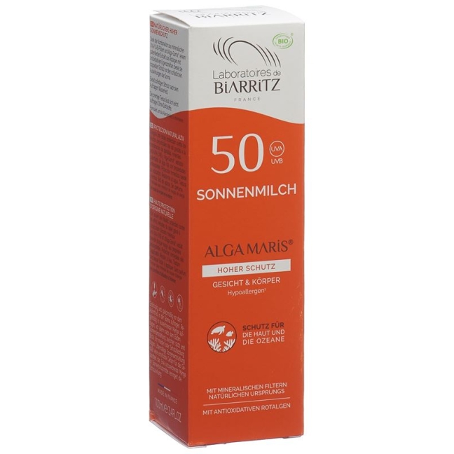 Молочко для засмаги Biarritz SPF 50 без дозатора духів 100 мл