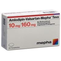 Amlodipine-Valsartan-Mepha Teva Filmtabl 10мг/160мг 28 шт. Amlodipine-Valsartan-Mepha Teva Filmtabl 10мг/160мг 28 шт.