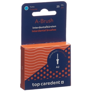 Top Caredent A-кисть 2 Idbh-t Бирюзовый 25 шт.