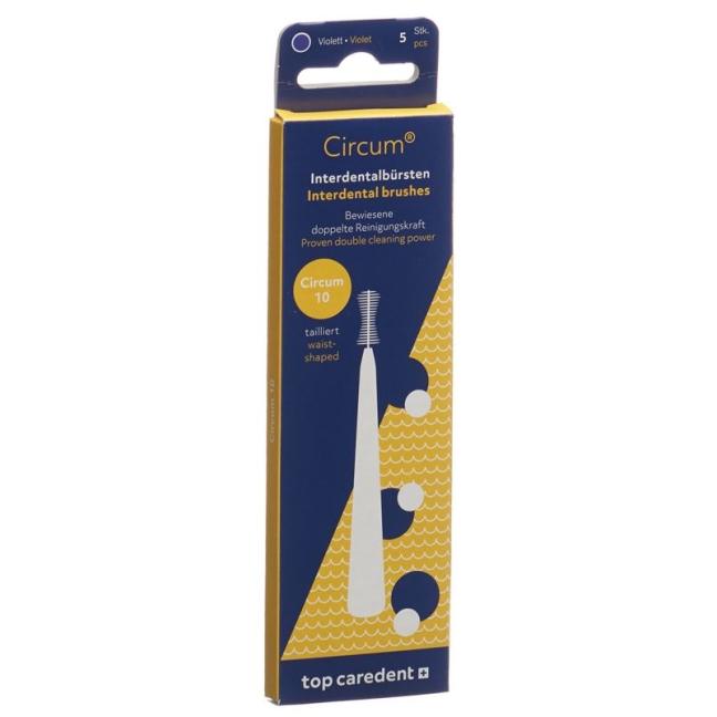 Пензлі Top Caredent Circum 10 Int Brushes Purple 5 шт
