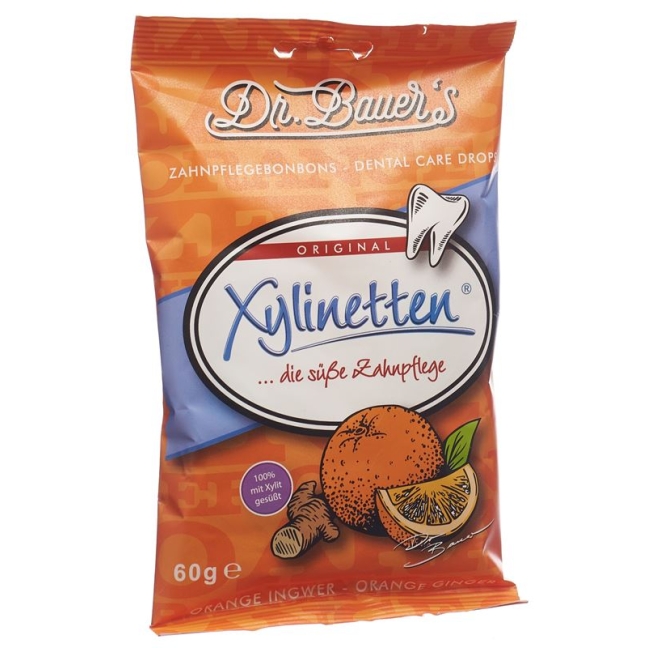 Dr Bauer&#39;s Xylinetten Dental Care Orange Ginger 60 г