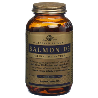 Бусины Solgar Salmon-d3 в бутылочке 120 шт.