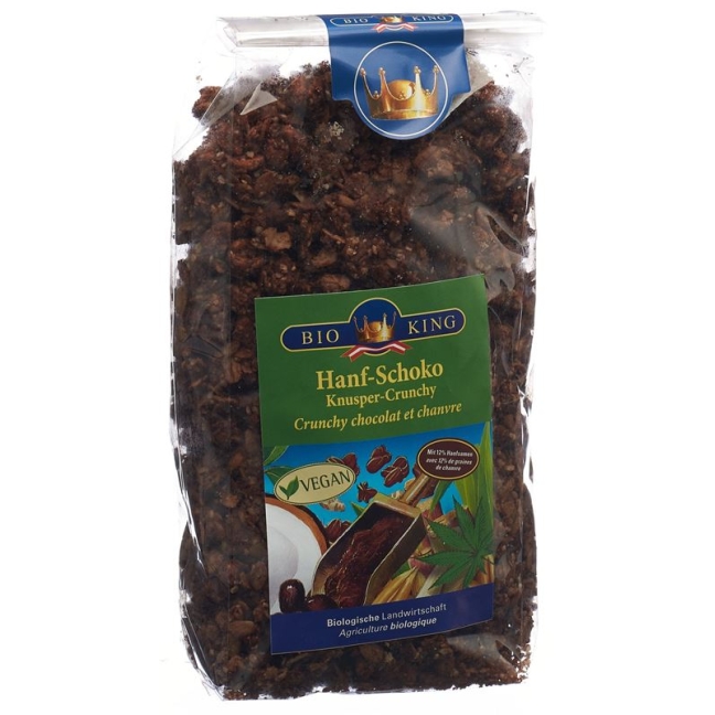 Органічний шоколад з коноплями Bioking Crispy Crunchy 375 г
