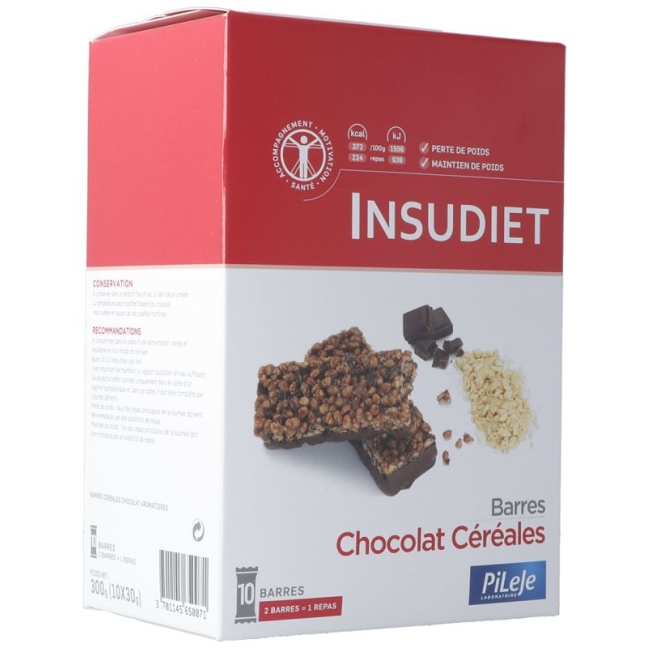 Хрусткі батончики Insudiet шоколадно-зернові 10 шт