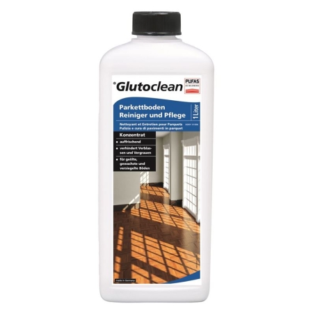 Засіб для миття паркету Glutoclean + пляшка для догляду 1л