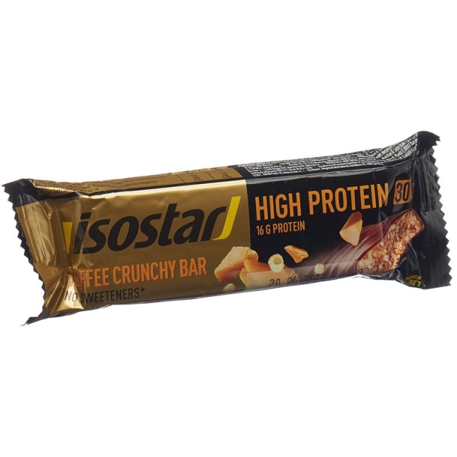 Батончик з високим вмістом білка ISOSTAR Toffee Crun