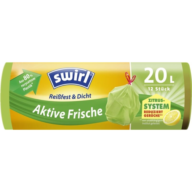 Пакети для сміття Swirl Activ-Fresh 20л 12 шт