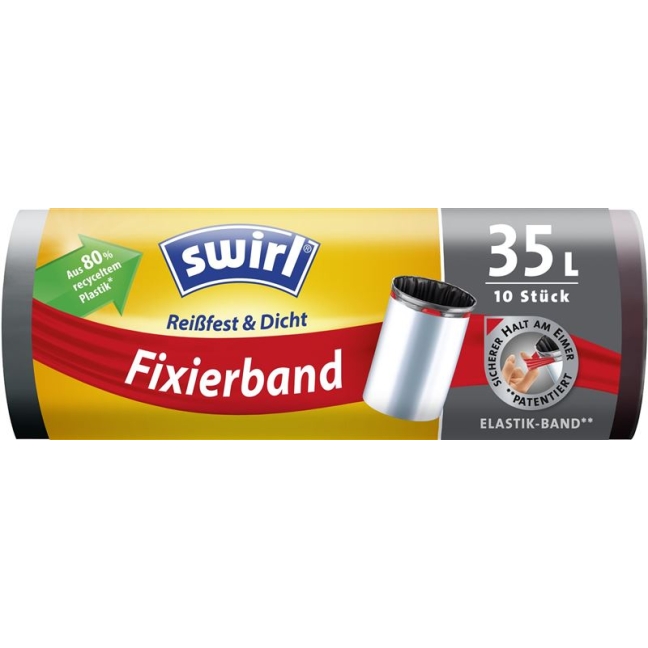 Пакети для сміття Swirl 35L М еластичний шнурок 10 шт
