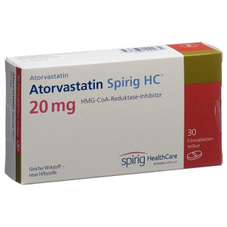 Аторвастатин Спириг HC таблетки, покрытые пленочной оболочкой, 20 мг, 30 шт.