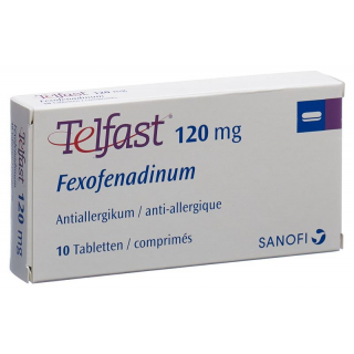 Телфаст таблетки, покрытые пленочной оболочкой, 120 мг, 10 шт.