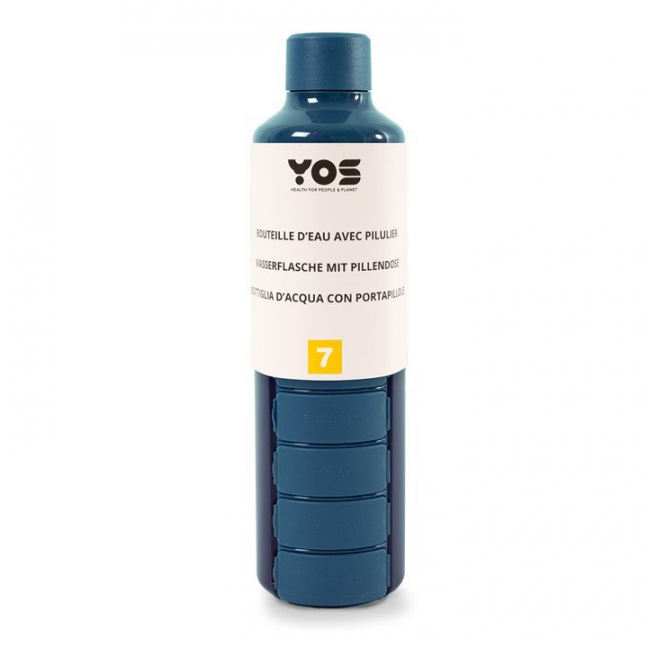 Yos Bottle еженедельный дозатор 375мл с 7 отделениями Bla