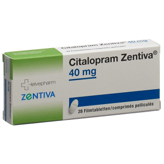 Циталопрам Зентива, таблетки, покрытые пленочной оболочкой, 40 мг, 28 шт.