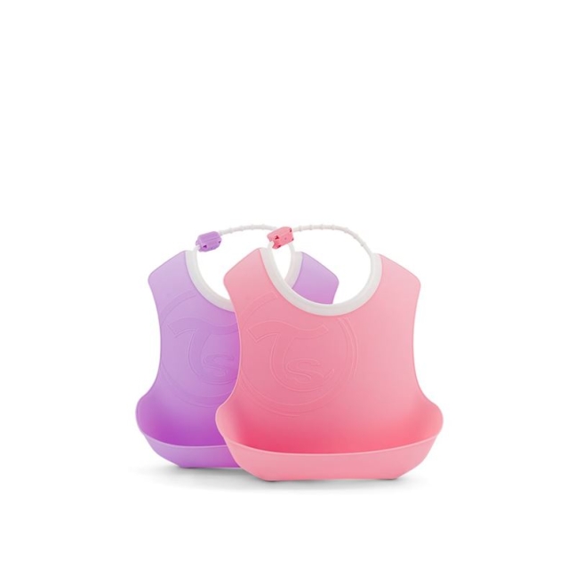 Нагрудник Twistshake 4m+ Pink Purple 2 шт