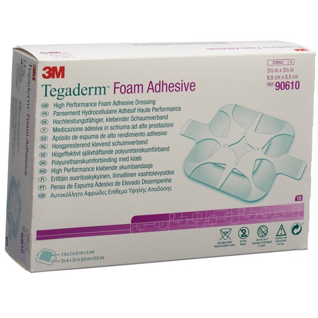 3M Tegaderm Foam foam compr 5х5см клей 10 шт