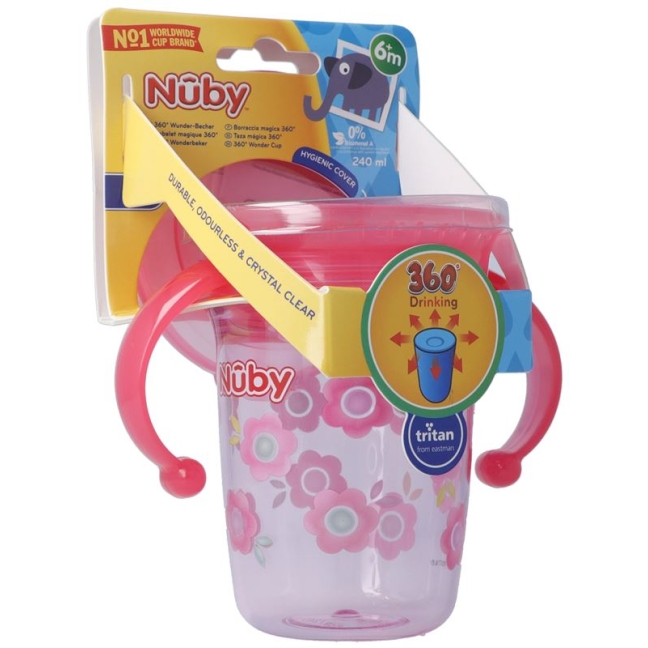 NUBY Trinkta 360° Wonder Cup TRITAN 240 мл РОЖЕВИЙ