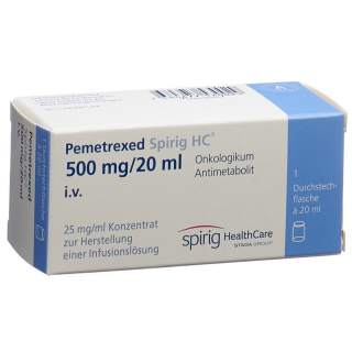Пеметрексед Спириг HC инфузионный концентрат, флакон 500 мг/20 мл