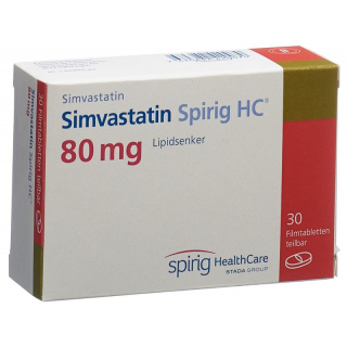 Симвастатин Спириг HC таблетки, покрытые пленочной оболочкой, 80 мг, 30 шт.