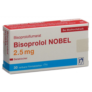 Бисопролол Нобель таблетки, покрытые пленочной оболочкой 2,5 мг 30 шт.