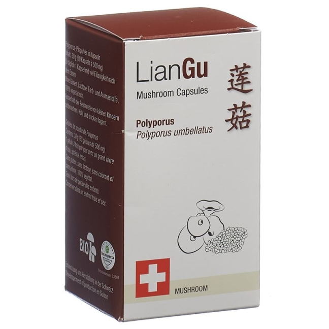 Liangu Polyporus Гриби Капсули Жерсть 60 шт
