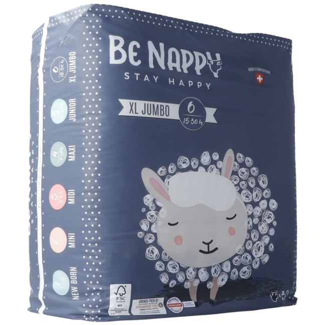 Підгузки BE NAPPY розмір 6 15-30кг XL jumbo
