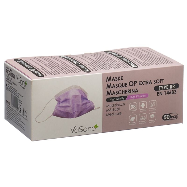 Vasano Op Mask Extra Iir D/f/i/e Violet 50 шт