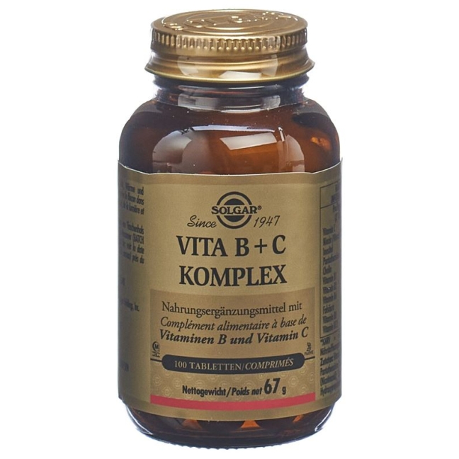 Solgar Vita B+c комплекс таблетки флакон 100 шт